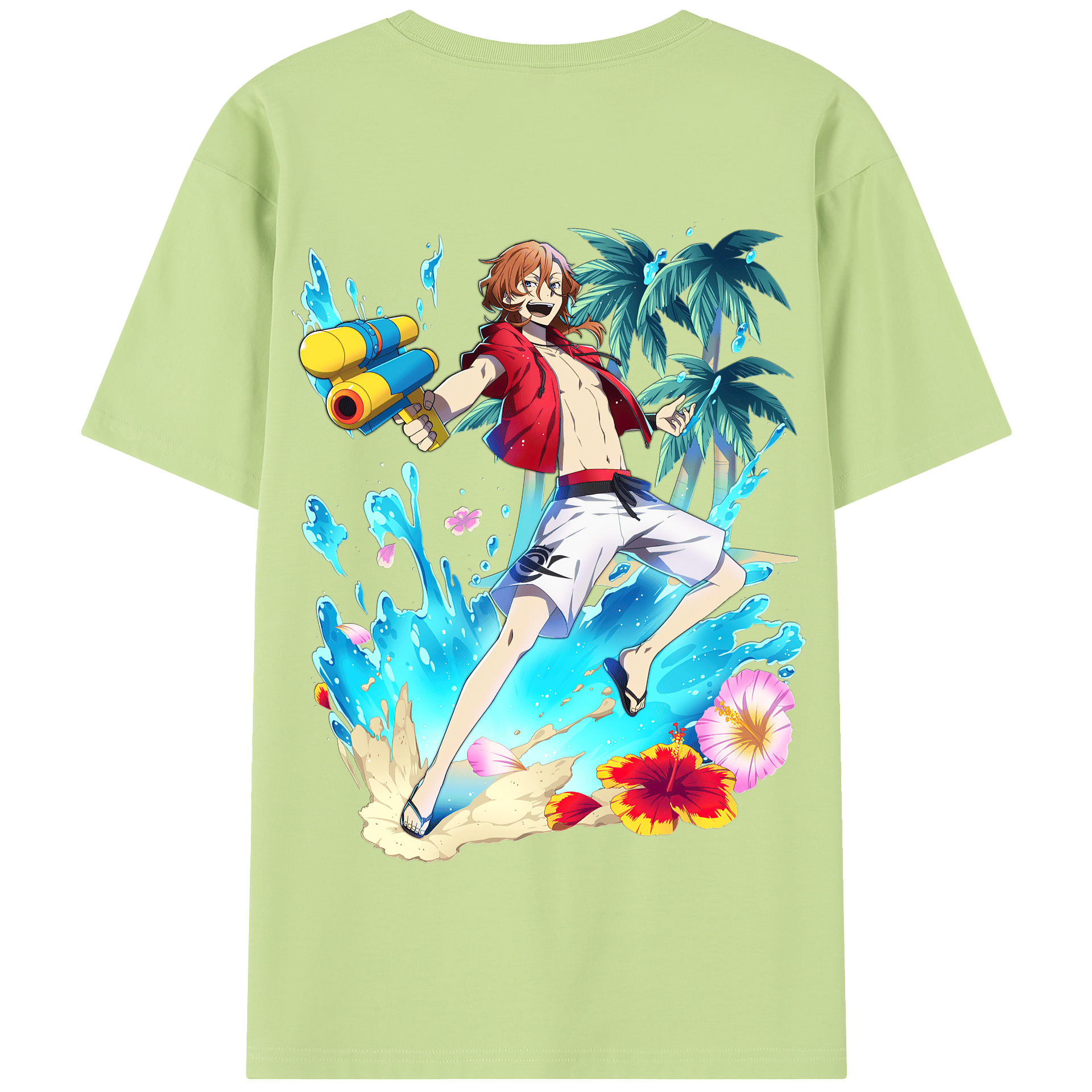 （画像用） 文豪ストレイドッグス Bungo Stray Dogs 綿100％半袖Tシャツ（背面プリント）